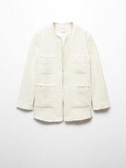 Mango Cream Smart Tweed Jacket - Image 6 of 7