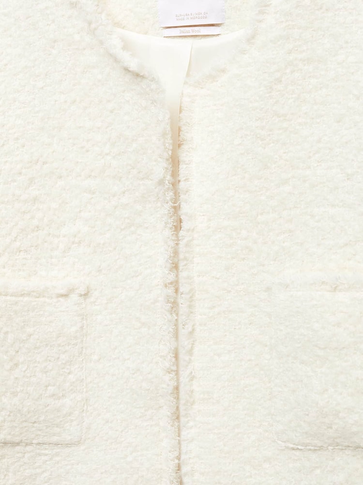 Mango Cream Smart Tweed Jacket - Image 7 of 7