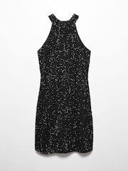 Mango Sequined Halter-Neck Mini Dress - Image 6 of 7