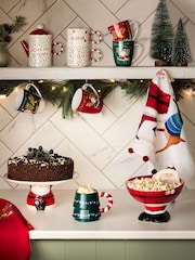 Set of 4 Red and Green Santa Mugs - Image 3 of 4