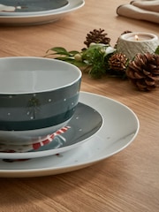 12 Piece Teal Green Christmas Gonk Dinner Set - Image 3 of 4