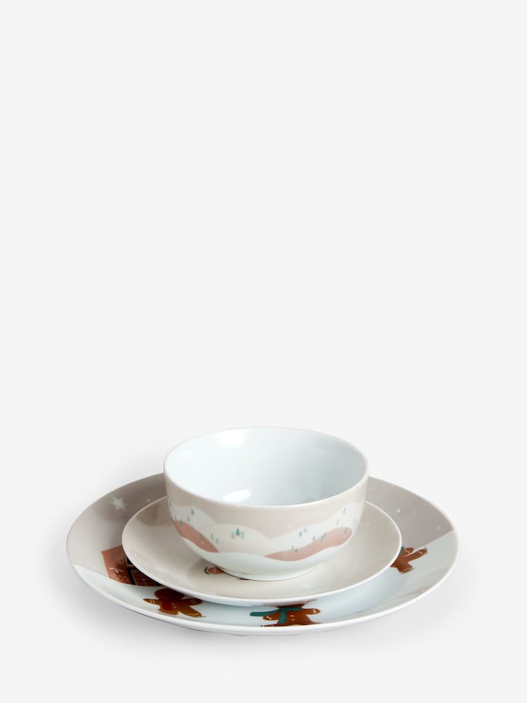 12-teiliges Weihnachtsessen-Set mit Lebkuchen-Motiv - Bild 5 von 5 12-teiliges Weihnachtsessen-Set mit Lebkuchen-Motiv - Bild 5 von 5