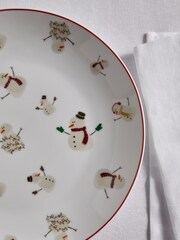 Set de 4 Om de zăpadă Crăciun Cina Farfurie - Imaginea 3 din 4