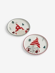Red and Green Christmas Gonk Side Plates Set of 2 - Image 3 of 3
