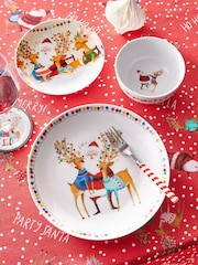 12 Piece Red Christmas Santa and Friends Dinner Set - Image 2 of 5