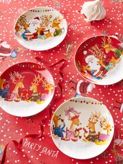 12 Piece Red Christmas Santa and Friends Dinner Set - Image 3 of 5