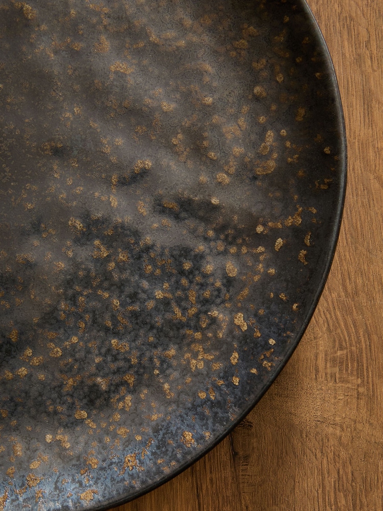 12 Piece Black Harrogate Reactive Glaze Dinner Set - Image 4 of 4