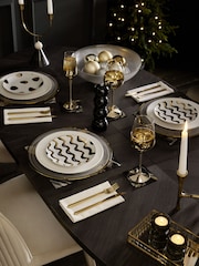 Black/White Patterned Side Plates Set of 4 - Image 2 of 4