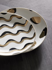 Black/White Patterned Side Plates Set of 4 - Image 3 of 4