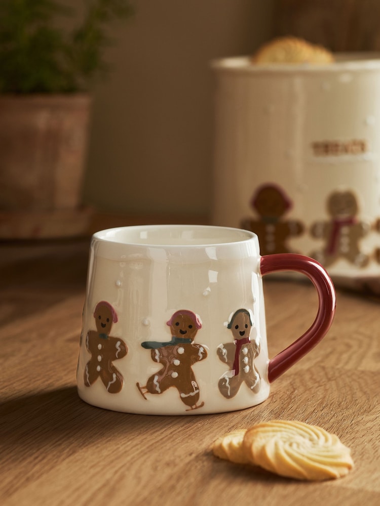 Natural Gingerbread Friends Christmas Mug - Image 2 of 4