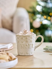 White Noel Christmas Mug - Image 1 of 5