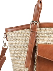 Marrón tostado - Pavers Adjustable Woven Tote Bag - Imagen 4 de 5
