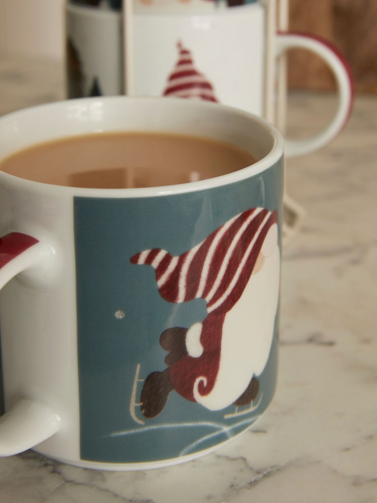 Green Christmas Gonk Stacking Mugs Set of 4 - Image 3 of 5
