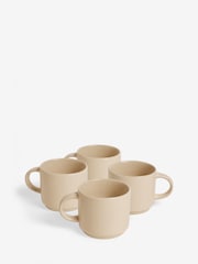 Set of 4 Light Natural Speckle Oakley Mugs - Image 3 of 3