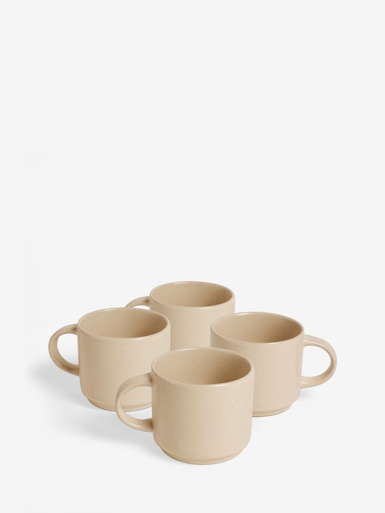 Set of 4 Light Natural Speckle Oakley Mugs - Image 3 of 3