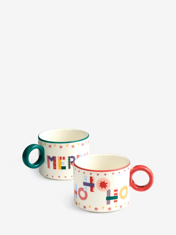 Set of 2 Multi Christmas Mugs - Image 5 of 5 Set of 2 Multi Christmas Mugs - Image 5 of 5
