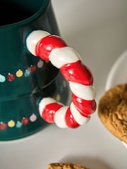 Green Christmas Tree with Santa Spoon Mug - Image 2 of 5