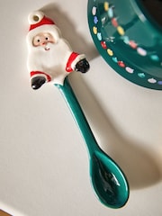Green Christmas Tree with Santa Spoon Mug - Image 4 of 5