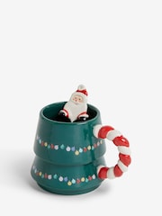 Green Christmas Tree with Santa Spoon Mug - Image 5 of 5
