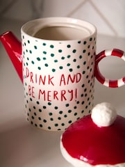Red Christmas Tea for Two Teapot and Mug Set - Image 3 of 5