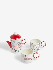 Red Christmas Tea for Two Teapot and Mug Set - Image 5 of 5