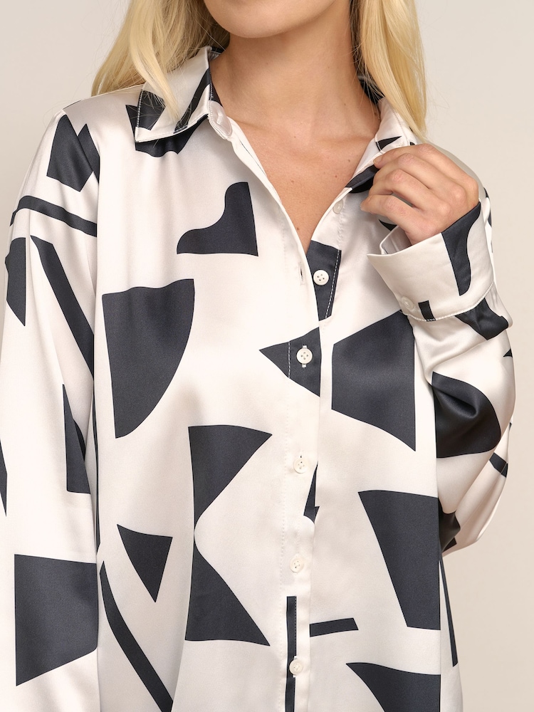 Society 8 Amelia Satin Shirt - Image 4 of 4
