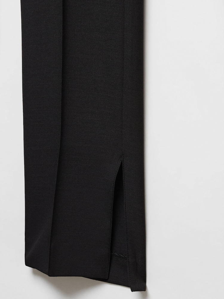 Mango Black Side Split Suit Trousers - Image 6 of 6