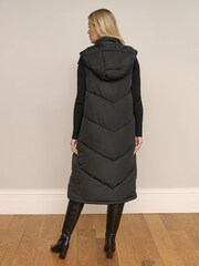 Society 8 Freya Black Puffer Gilet - Image 2 of 4