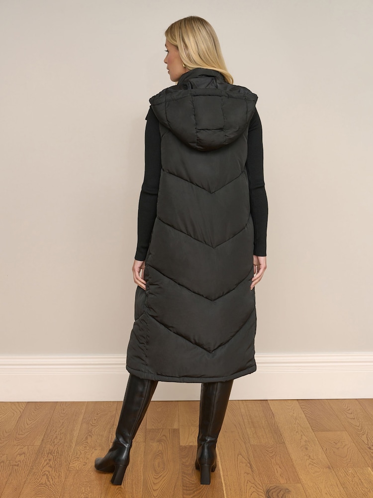 Society 8 Freya Black Puffer Gilet - Image 2 of 4