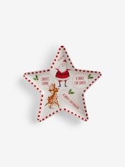 Red Christmas Eve Star Shaped Plate - Image 6 of 6