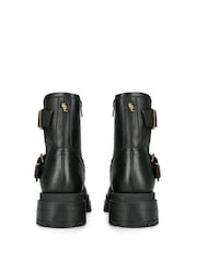 Kurt Geiger London Brixton Biker Black Boots - Image 3 of 5