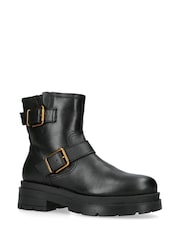 Kurt Geiger London Brixton Biker Black Boots - Image 4 of 5