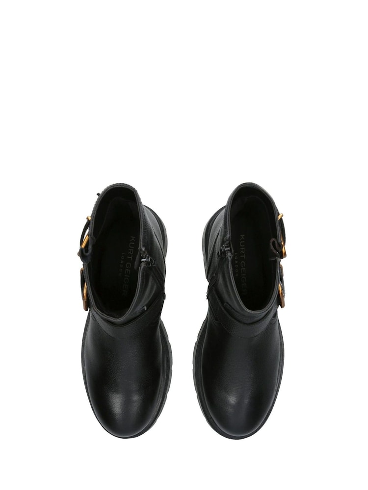 Kurt Geiger London Brixton Biker Black Boots - Image 5 of 5