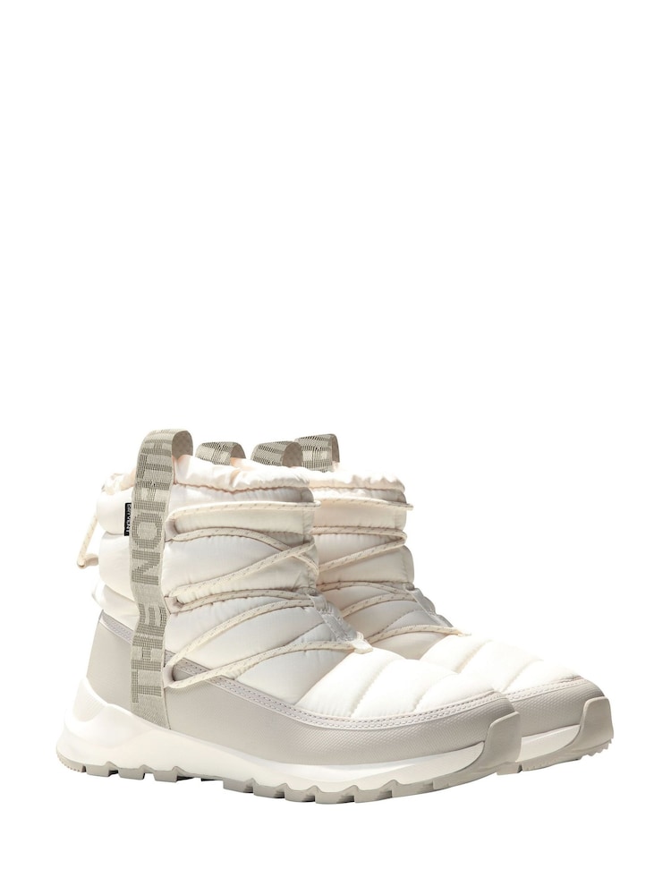 The North Face Cream Womens Thermoball Waterproof Lace Up Winter Boots - Image 2 of 6 The North Face Cream Womens Thermoball Waterproof Lace Up Winter Boots - Image 2 of 6