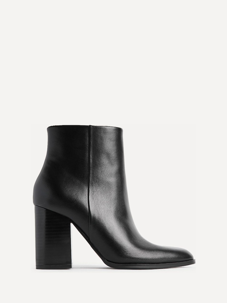 Linzi Black Farron Block Heeled Ankle Boots - Image 2 of 5