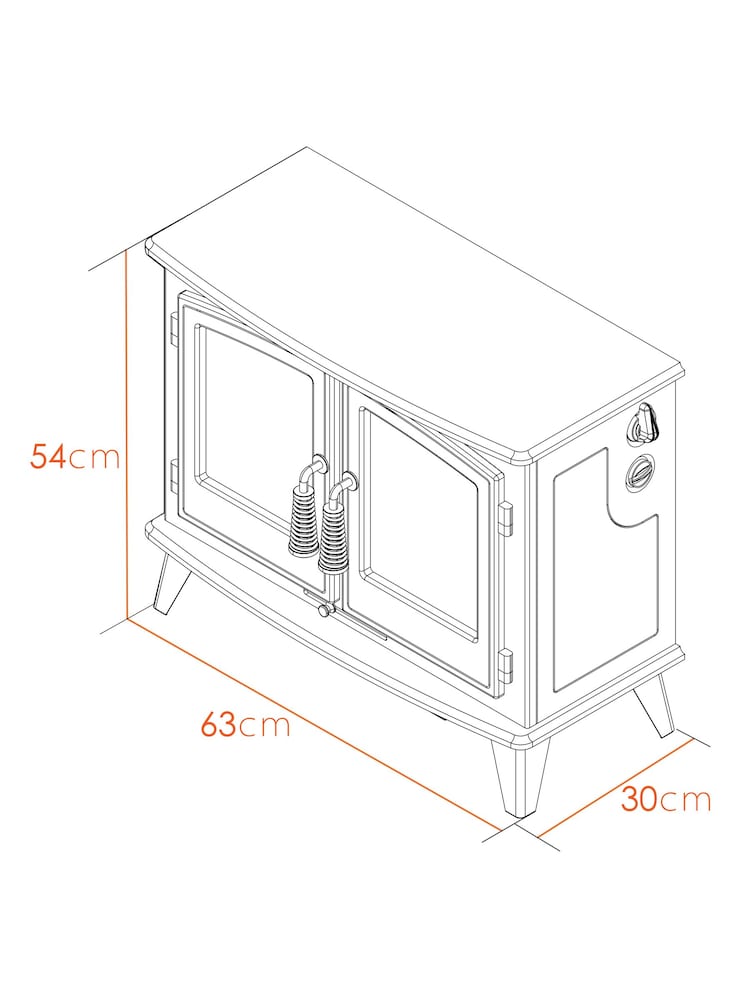 Adam Black Woodhouse Electric Stove - Image 4 of 4