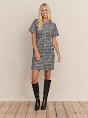 Society 8 Evangeline Black Button Boucle Dress - Image 2 of 5