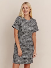 Society 8 Evangeline Black Button Boucle Dress - Image 4 of 5