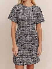 Society 8 Evangeline Black Button Boucle Dress - Image 5 of 5