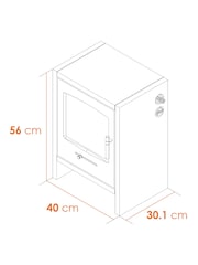 Acantha Grey Bergen Charcoal Electric Stove - Image 4 of 4