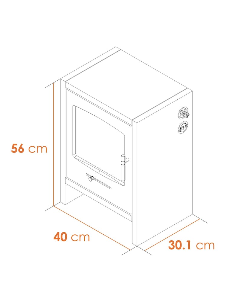 Acantha Grey Bergen Charcoal Electric Stove - Image 4 of 4