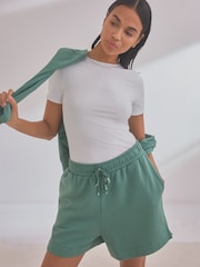 self. Green Sweat Shorts - Image 1 of 8