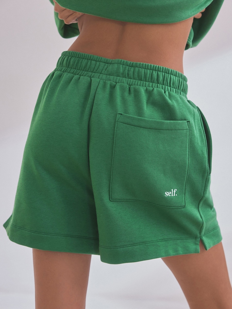 self. Green Sweat Shorts - Image 4 of 8