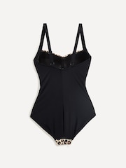 Linzi Black Animal Miami Tummy Control Ruched Swimsuit - Image 4 of 6