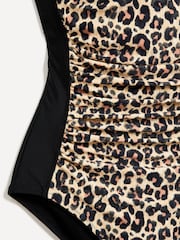 Linzi Black Animal Miami Tummy Control Ruched Swimsuit - Image 6 of 6
