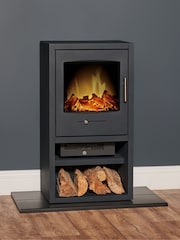 Acantha Grey Bergen XL Charcoal Electric Stove - Image 1 of 4