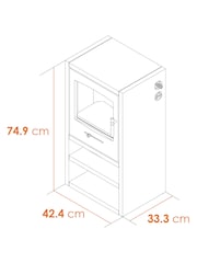 Acantha Grey Bergen XL Charcoal Electric Stove - Image 4 of 4
