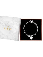 Lipsy Jewellery Silver Tone Heart Charm Bracelet - Image 2 of 2