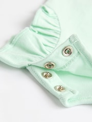 Pastel Pink/ Blue Animal 100% Cotton Baby Rompers 2 Pack - Image 5 of 7