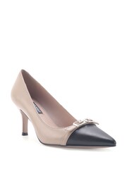 Nine West Womens 'Holly' Brown Heeled Court Shoes - Image 2 of 3